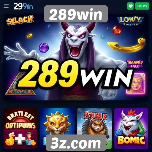 Variedade de jogos disponíveis no 289win